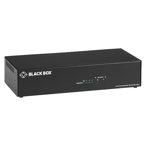 HD6224A, 4K60 HDMI Dual-Monitor KVM Switch – 4 Port - Black Box HD6224A, 4K60 HDMI Dual-Monitor KVM Switch – 4 Port - Black Box