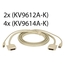 KV9612A-K: Single DVI-D, USB HID emulated, Audio, 2 port, Kit